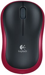 Беспроводная компактная мышь Logitech Wireless Mouse M185, красный