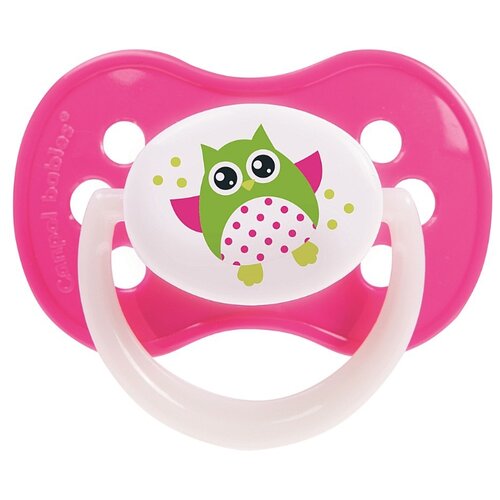 фото Пустышка силиконовая анатомическая canpol babies owls 18+ (1 шт) розовый