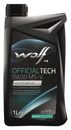 Масло моторное OFFICIALTECH 0W20 MS-V 1L WOLF 8332517