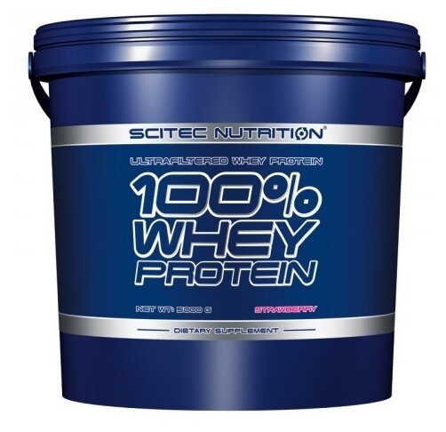 Протеин сывороточный изолят Scitec Nutrition Whey Protein (5000 г) Клубника