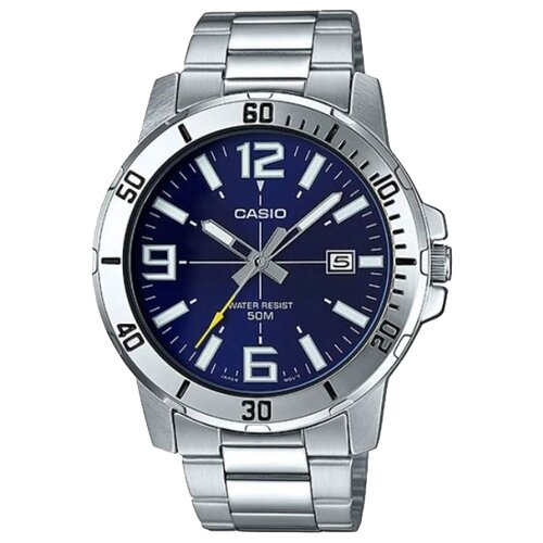 Наручные часы CASIO Collection MTP-VD01D-2B, серебряный, синий