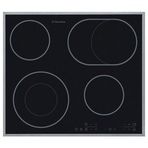 Электрическая варочная панель Electrolux EHS 60160 X с рамкой цвет панели черный цвет рамки серебристый 5242000₽