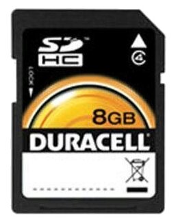 DURACELL DU-SD-8192-R - карта памяти SDHC 8Gb