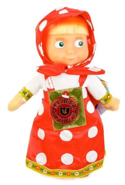 Интерактивная кукла Мульти-Пульти Маша в красном сарафане в горошек, 22 см, V86121/22A мультиколор