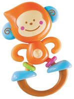 Прорезыватель-погремушка B kids Rattle & Teether bebee Monkey оранжевый/голубой/коричневый