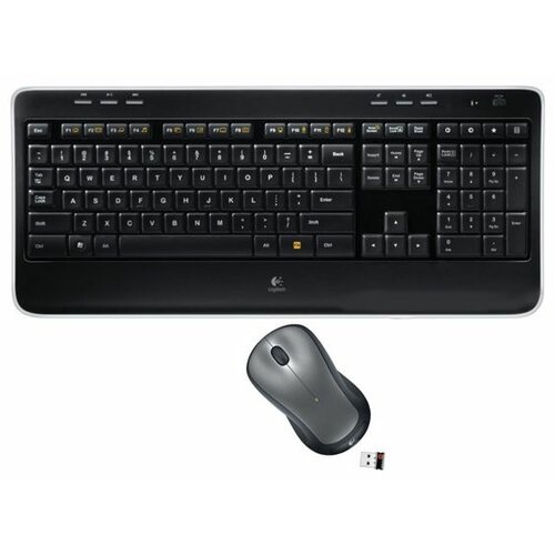 Комплект клавиатура + мышь Logitech Wireless Combo MK520, черный, английская/русская