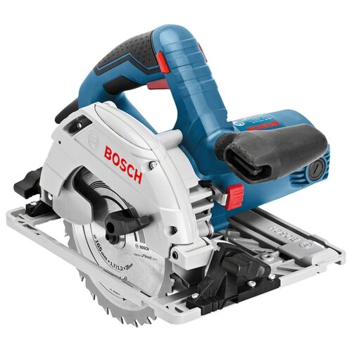 Дисковая пила BOSCH GKS 55+ GCE, 1350 Вт, синий дисковая пила bosch gks 55 1200 вт