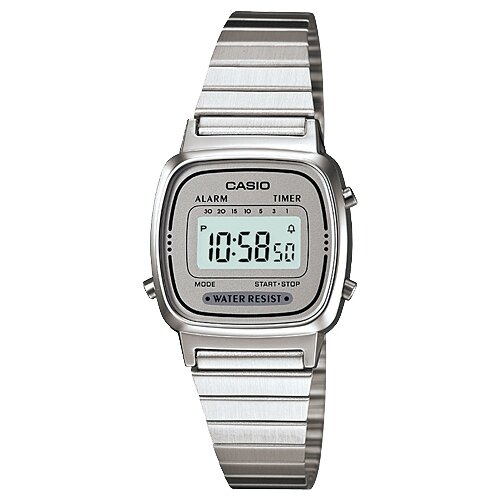 Наручные часы CASIO Vintage LA670WEA-7, серый, серебряный