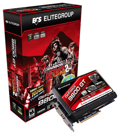 Видеокарта ECS GeForce 9800 GT 600Mhz PCI-E 2.0 1024Mb 1800Mhz 256 bit 2xDVI TV HDCP YPrPb Cool