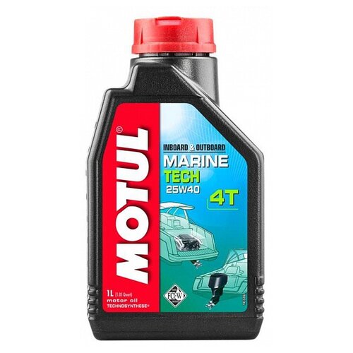 Полусинтетическое моторное масло Motul Marine Tech 4T 25W40, 5 л