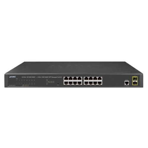 Planet GS-4210-16T2S gigabit network sfp fiber switch 1000mbps sfp media converter 8 sfp fiber port and 2 rj45 port 8g2e fiber ethernet switch