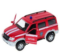 Внедорожник Autotime (Autogrand) УАЗ Патриот пожарная охрана (30184) 1:43 11.5 см красный / белый
