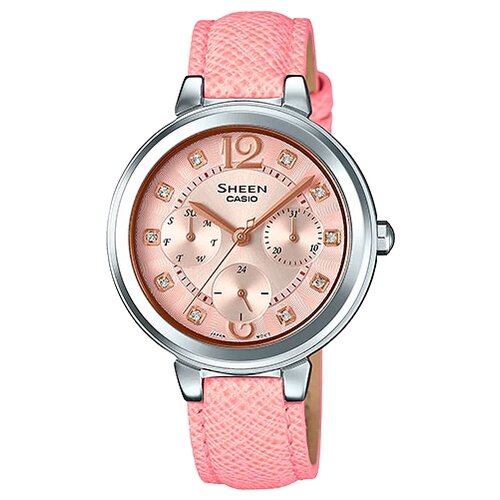 Наручные часы CASIO SHE-3048L-4A, розовый часы женские casio sheen she 3048l 4a