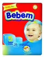 Bebem подгузники 5 (11-25 кг) 36 шт.