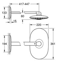 Верхний душ Grohe Rainshower360 26254LS0