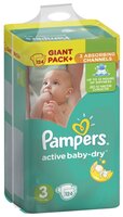 Pampers подгузники Active Baby-Dry 3 (5-9 кг) 124 шт.