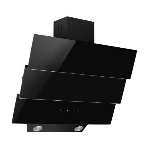 Наклонная вытяжка DeLonghi LEMETRIO 60 чёрное стекло 1418900₽