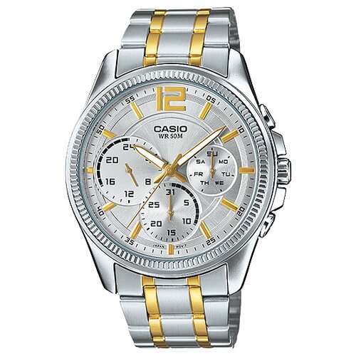 Наручные часы CASIO Analog MTP-E305SG-9A, серебряный casio mtp e303sg 9a