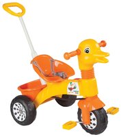 Трехколесный велосипед pilsan 07/141 Ducky Bike Controlled зелено-оранжевый