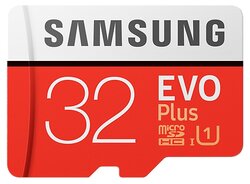 Карта памяти Samsung microSDHC EVO Plus 95MB/s + SD adapter