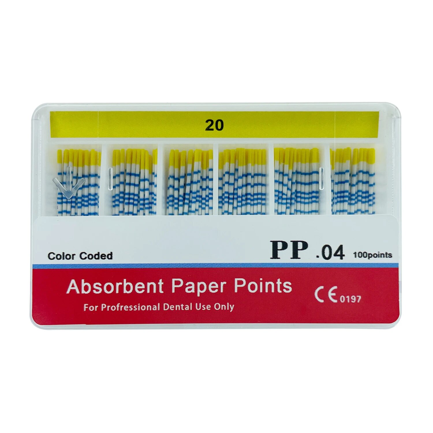 Абсорбирующая бумага Paper Points .04, 20 шт, желтый