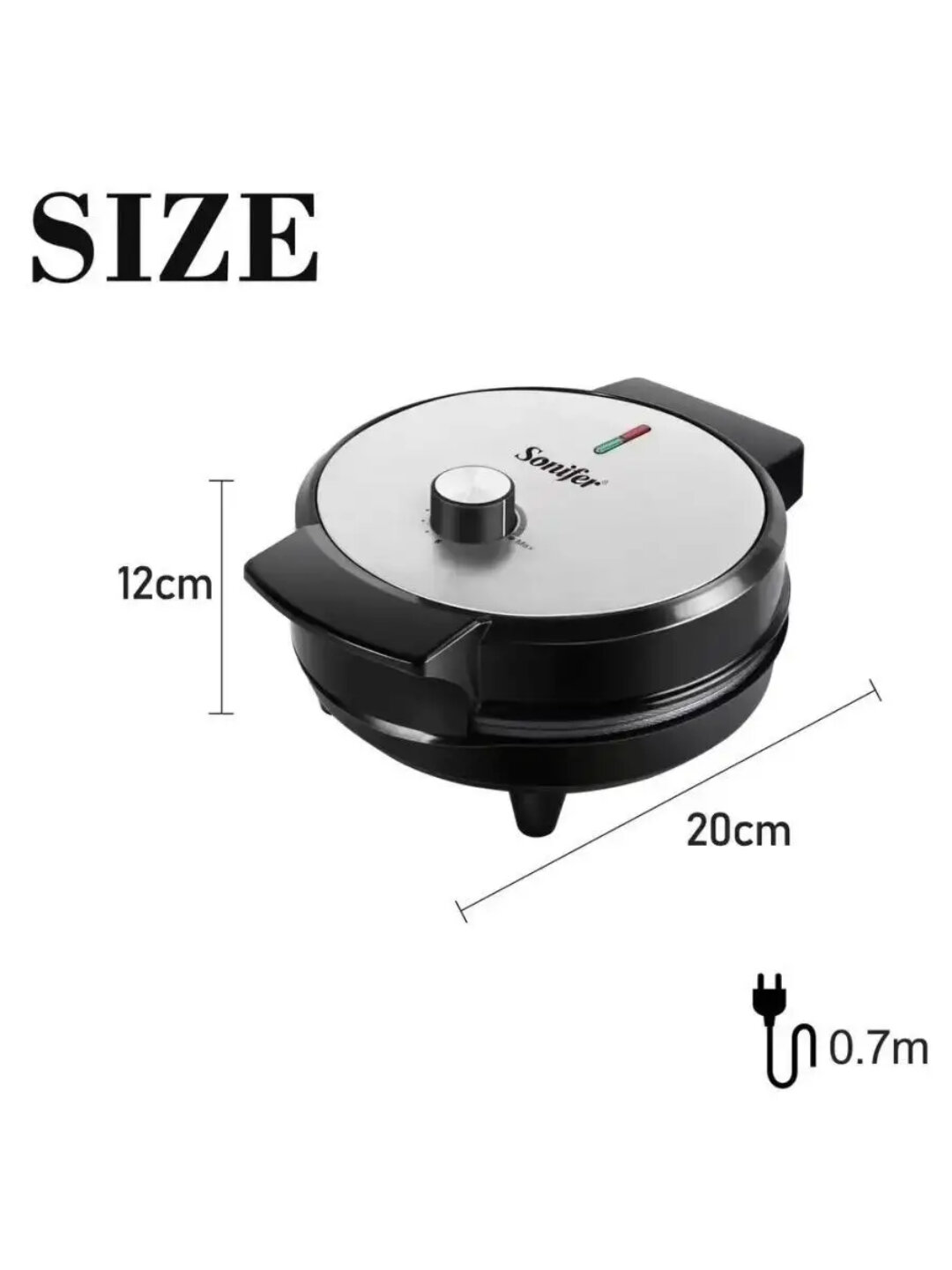 Вафельница Sonifer SF-6084, мощность 1000Вт, регулировка температуры — фото 1