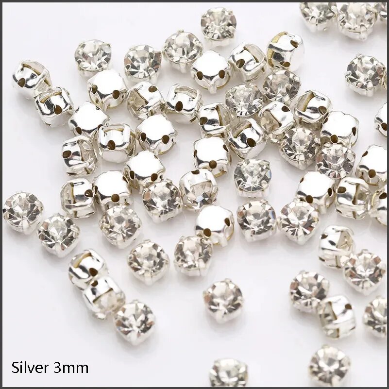 Стразы RESEN 3-10 мм серебристые для декора 4mm 200pcs