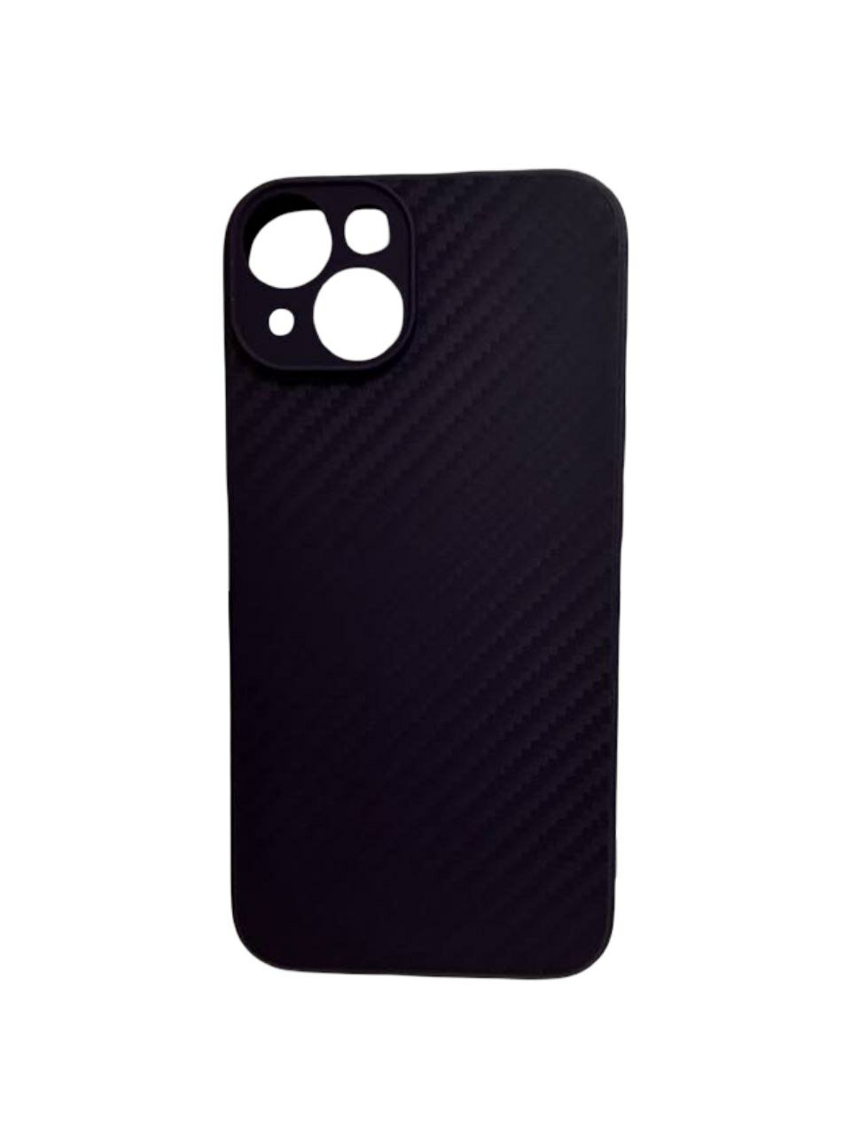 Защитный чехол - бампер, для телефона IPhone 14, с принтом карбон , фиолетовый