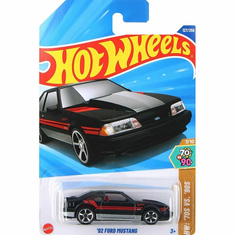 Hot Wheels , литой автомобиль 1:64, серия Ford(92 FORD MUSTANG черное)