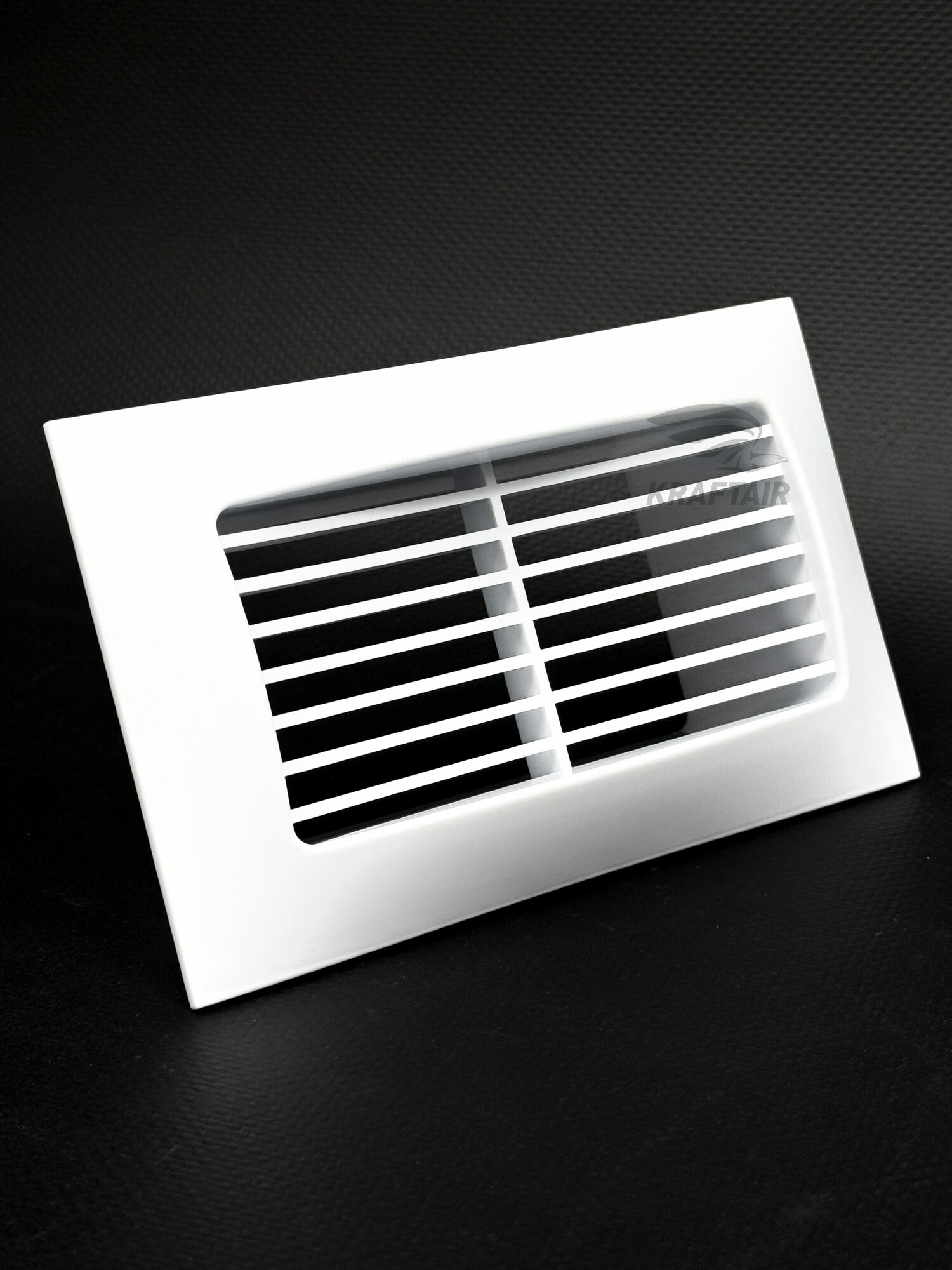 Решетка вентиляционная приточно-вытяжная 55х110 мм с фланцем, белая из ABS пластика