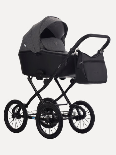 Изображение товара Коляска детская универсальная 2 в 1 Aroteam Moreno SL NEW, всесезонная, с большими надувными колесами, 05 черный