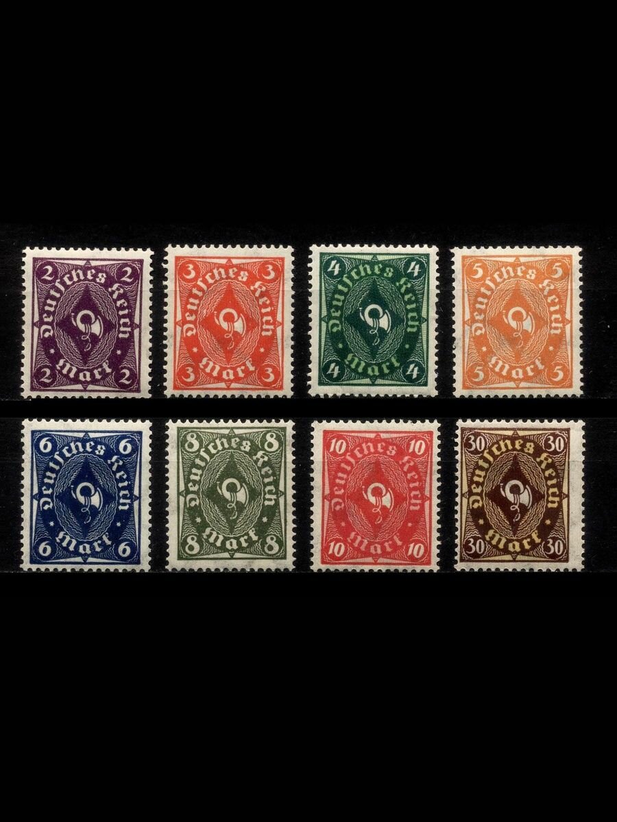 Германия. Deutsches reich 1922 г. "Почтовый рожок" Чистые марки