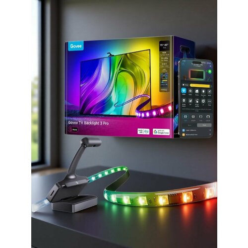 фото Подсветка для телевизора с функцией искусственного интеллекта govee three-camera backlight 3 pro 75-85