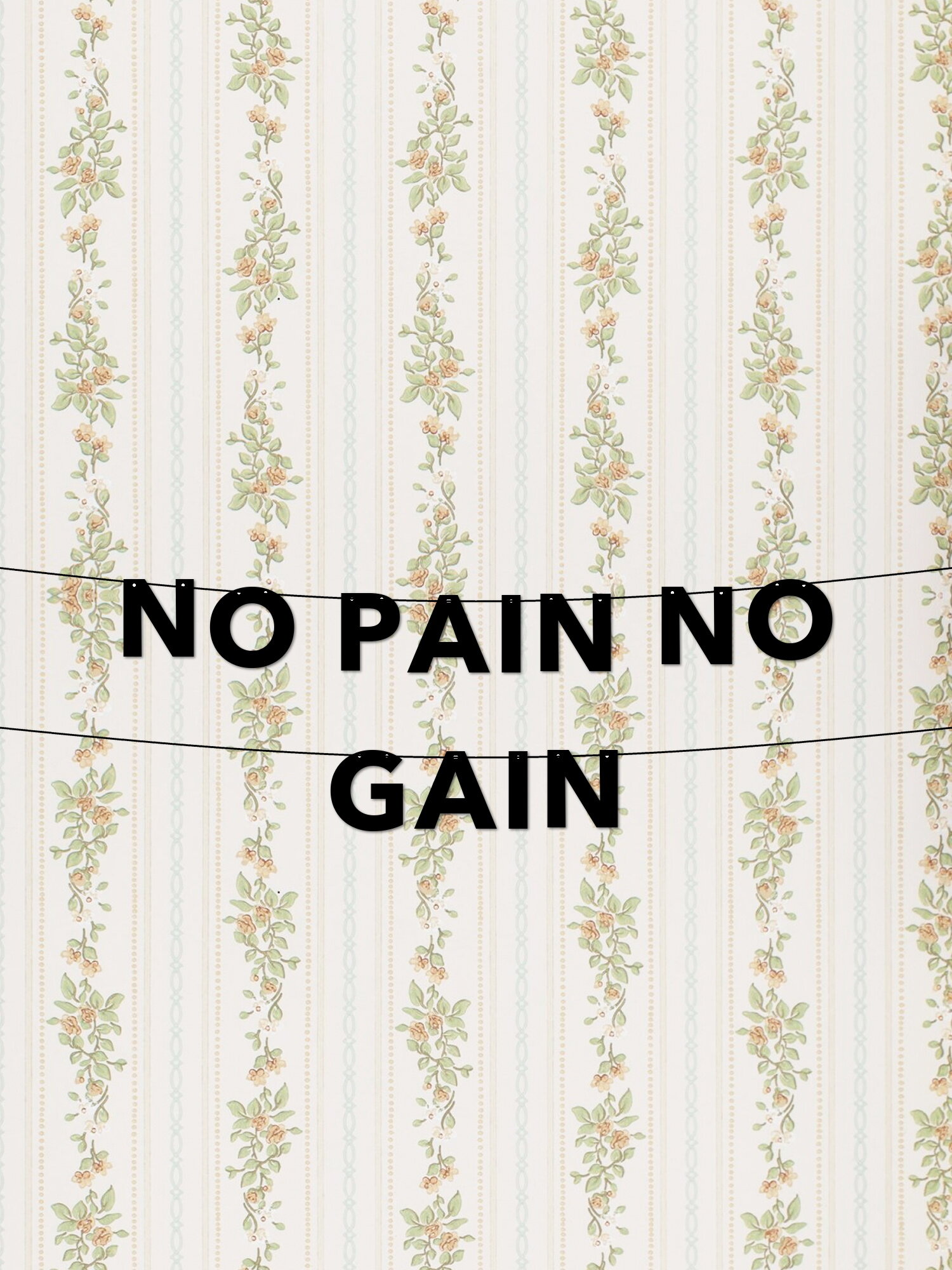 Гирлянда из букв "no pain no gain" - праздничная растяжка для декора домашнего интерьера и украшения стен на окончание проекта