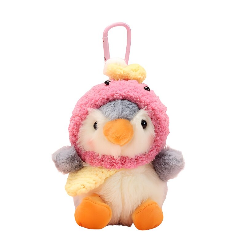 Плюшевая подвеска унисекс AOAOXIONG Пингвин-Компаньон 12 см, Penguin[Pink+Light Yellow Crossbody]