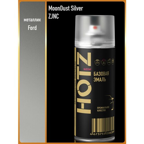 фото Аэрозольная краска "ford moondust silver 68/zjnc" hotz, 1k базовая автомобильная ремонтная эмаль, металлик, 520 ml