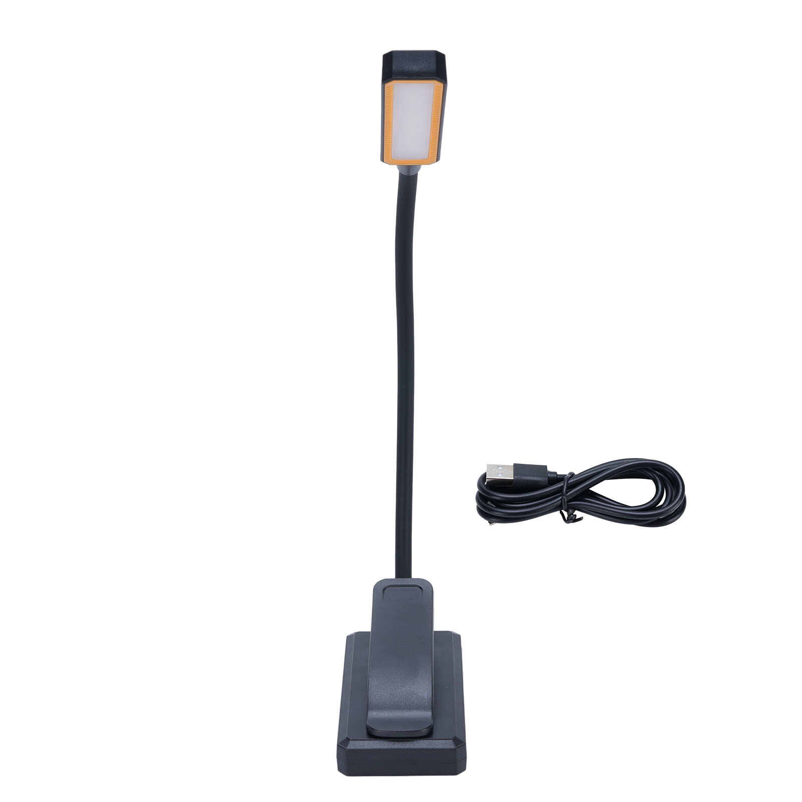 Клипса для чтения usb перезаряжаемая миниатюрная лампа книг с долгим временем работы и учебы черная
