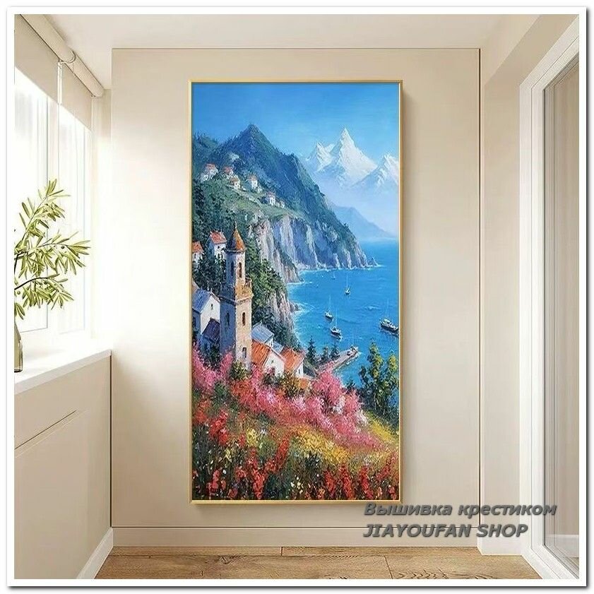 Набор для вышивания крестом, 11 Канiteй (11CT), канва 60x110 см, готовая вышивка 50x100 см