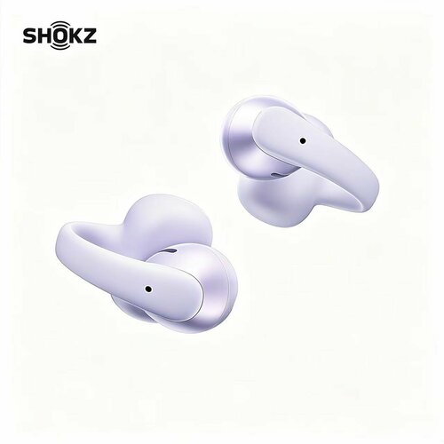 фото Наушники-клипсы shokz opendots air, bluetooth открытого типа для спорта и бега, фиолетовый цвет
