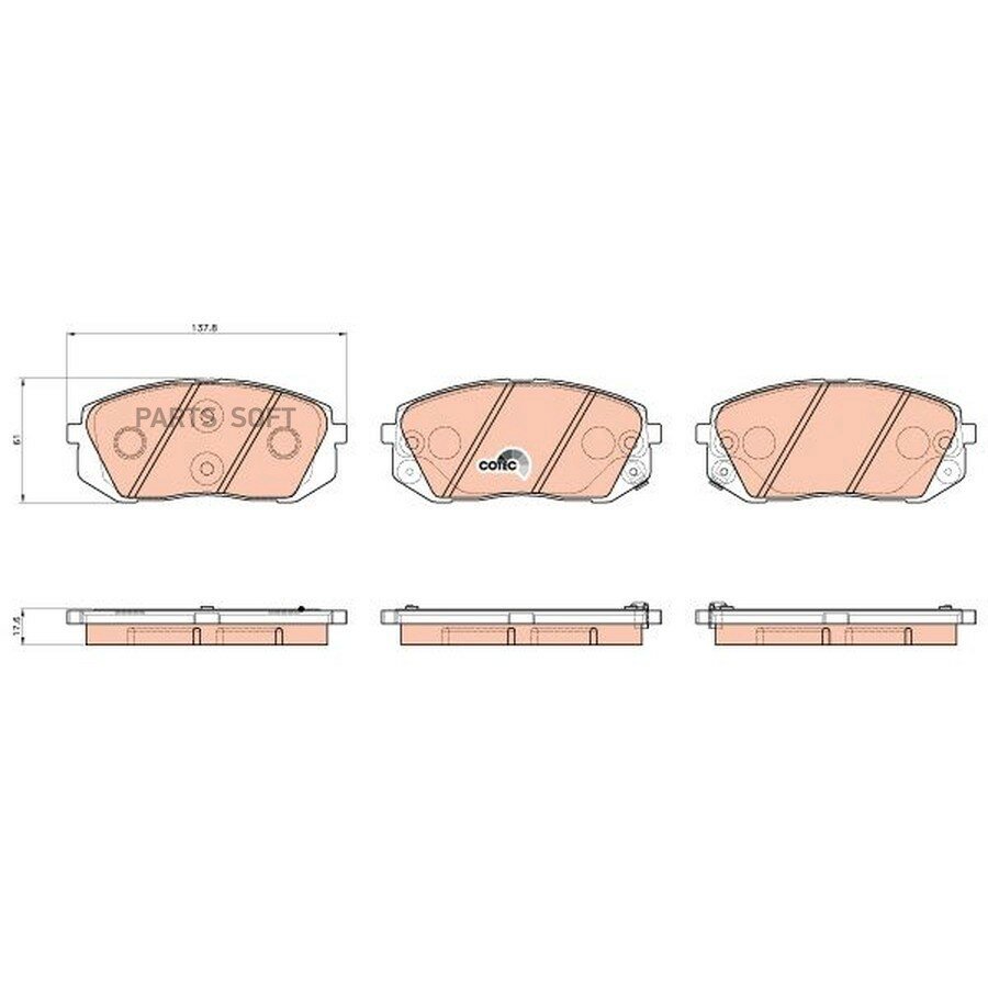 Колодки тормозные HYUNDAI ix35 10-/ i40/KIA SPORTAGE 10-/SOUL 14- передние ZF RUSSIA GDB3530ZFR