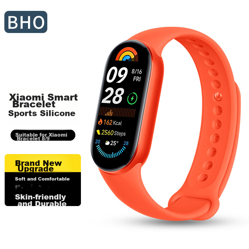 Замена ремешка для Xiaomi Band 9 NFC с поддержкой Xiaomi Band 10, дышащий спортивный ремешок Цвет：[Официальный стиль]