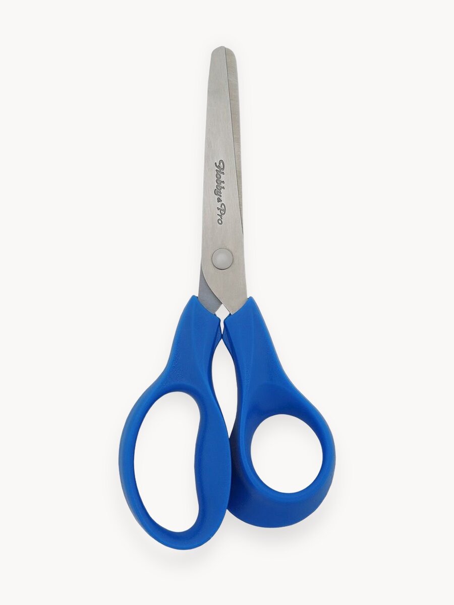 Ножницы канцелярские школьные с закругленными концами, 14 см/5 1/2', Hobby&Pro (синий)