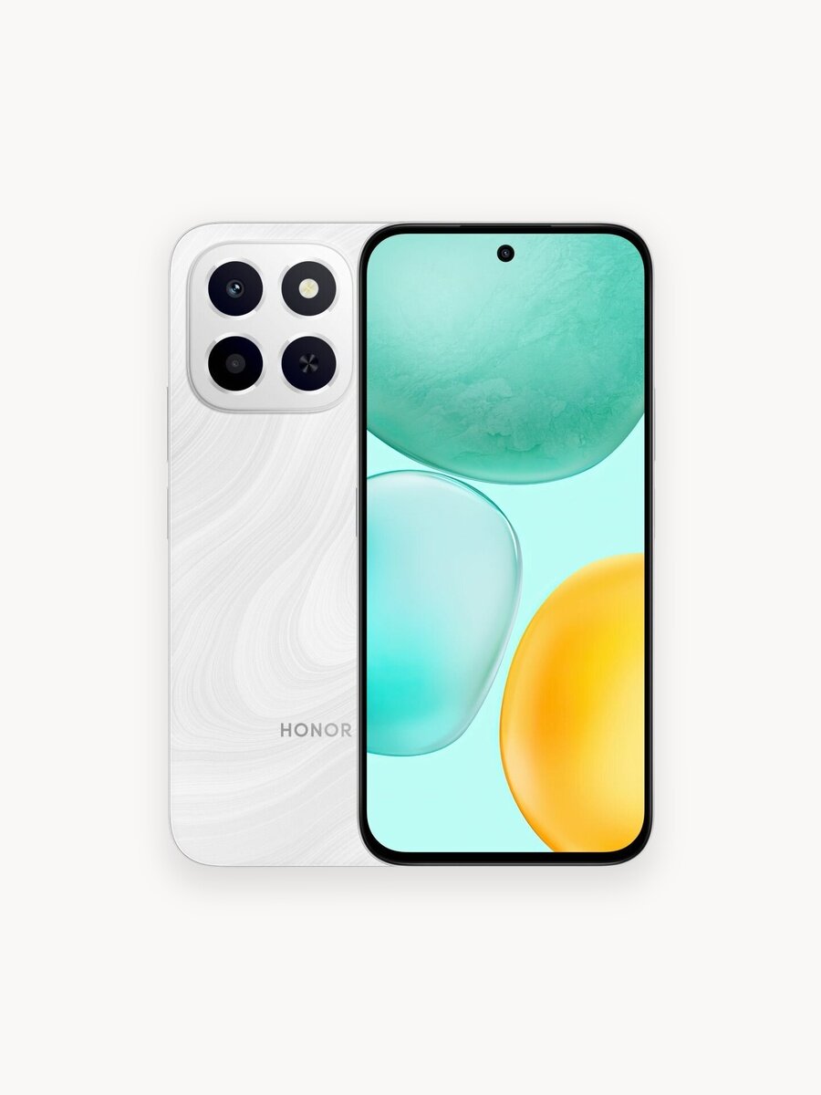 Смартфон HONOR X6c 6+128ГБ, Лунный белый, Ростест, Мобильные сервисы Google (GMS)