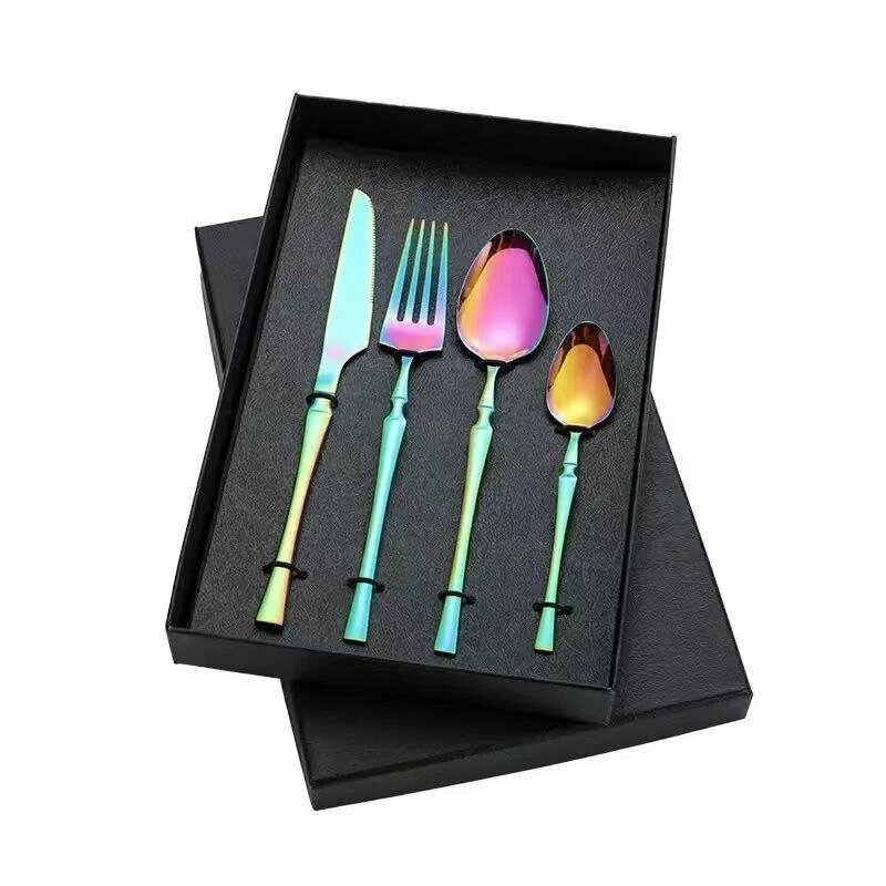 ROXY набор столовых приборов из нержавеющей стали， 4 Piece Set，игривый цвет