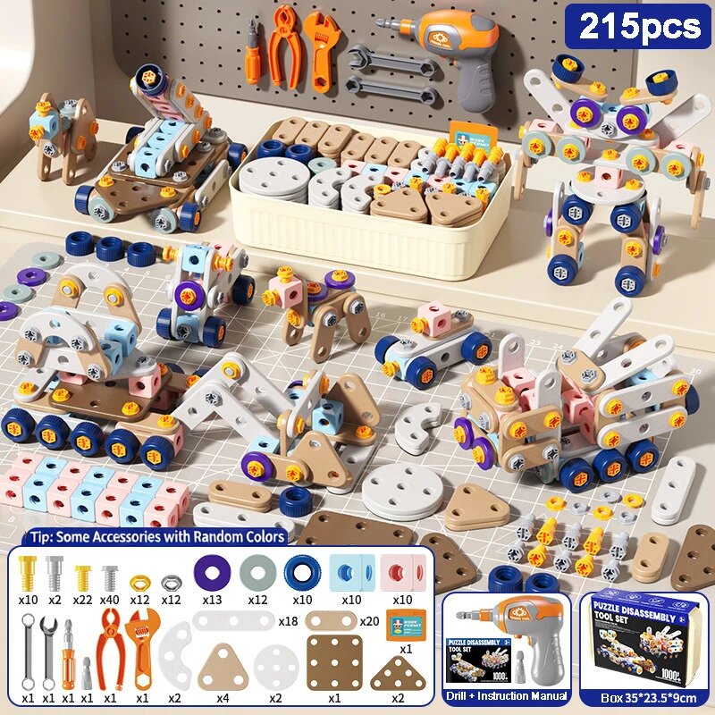 Детский набор инструментов GONZI 215pieces M