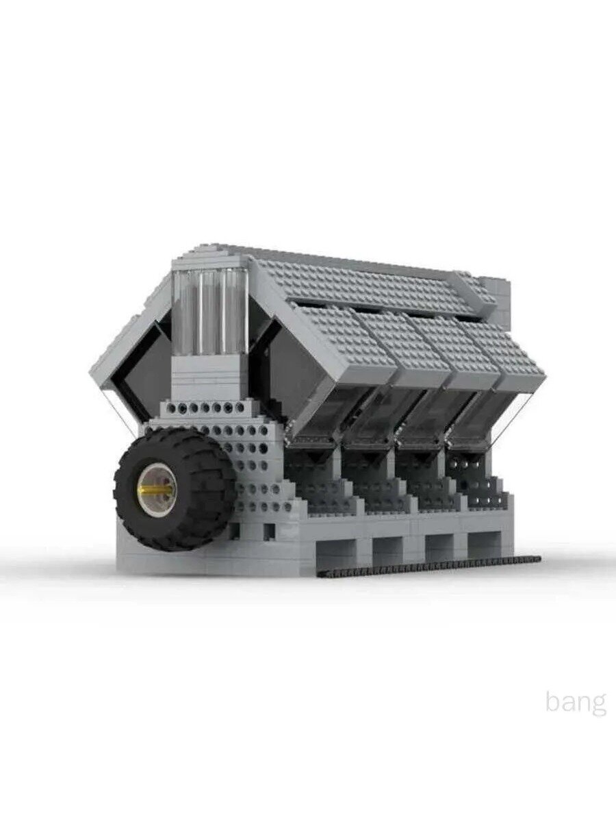 Конструктор из 650 деталей с популярным вакуумным двигателем MOC V8-bang