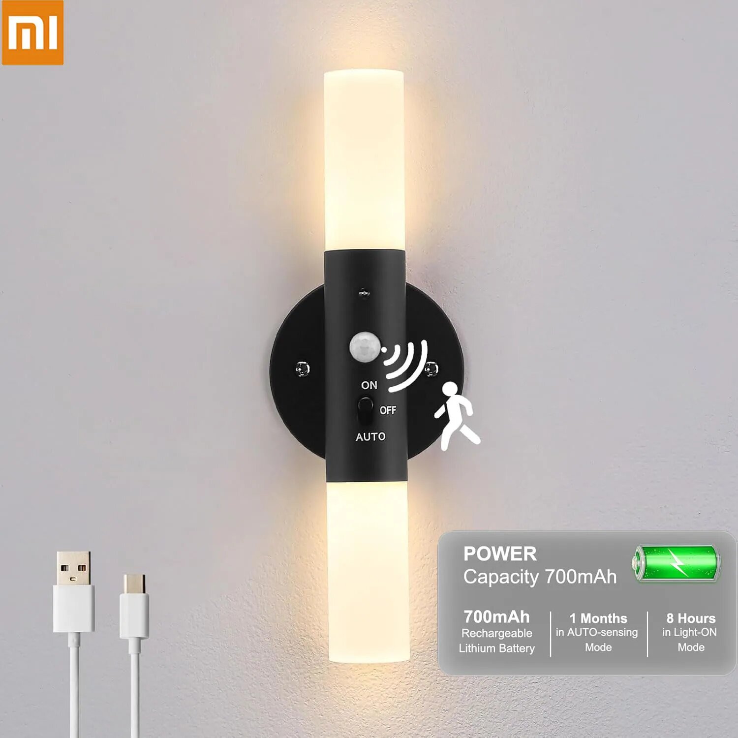 Картинки Xiaomi Беспроводной ночник с датчиком движения A