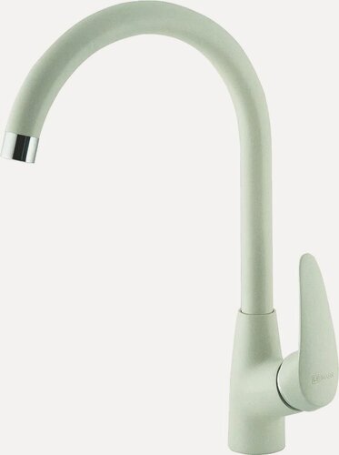 Изображение товара Смеситель для кухни Lemark Linara LM0405PJS с поворотным изливом, белый, матовый, однорычажный, латунный, с керамическим картриджем