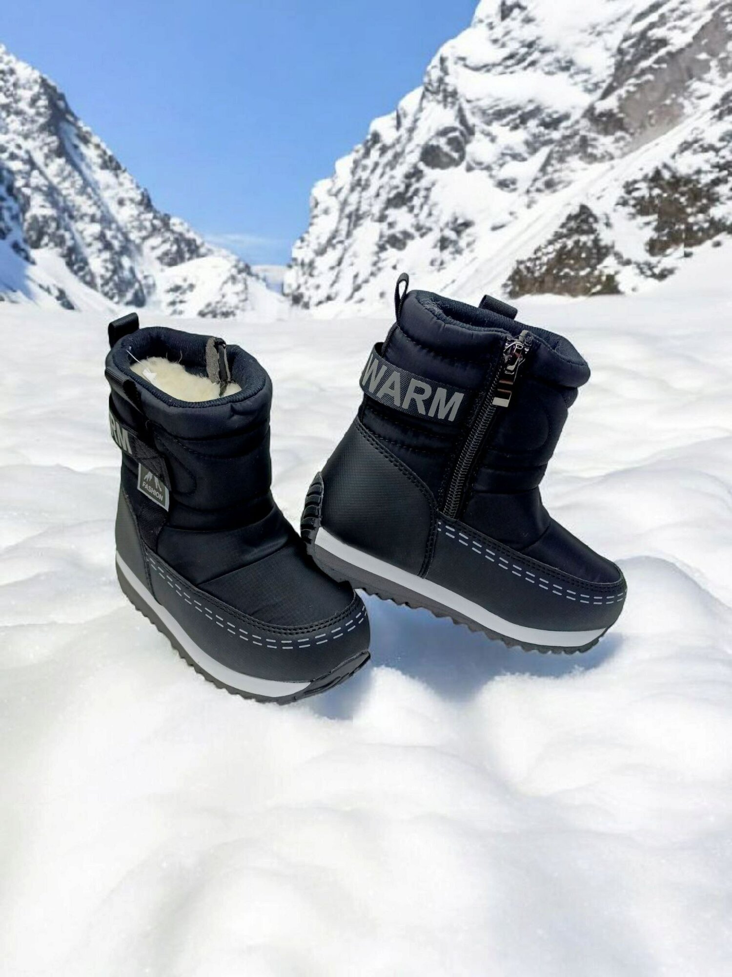 Дутики , размер 24, черные — фото 1