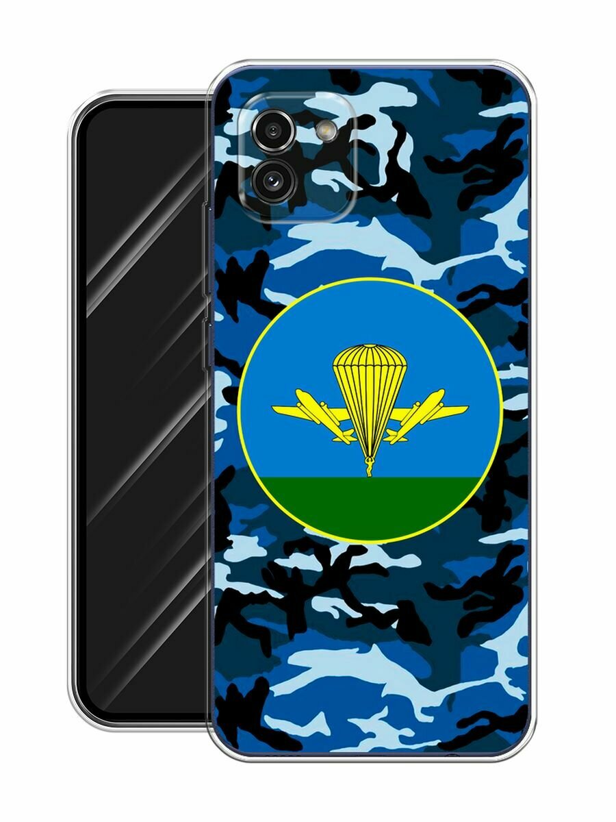 Чехол на Samsung Galaxy A03 / Самсунг Галакси А03 с принтом "ВДВ камуфляж" — фото 1